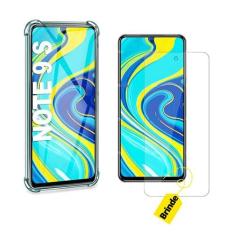 Imagem de Capa Transparente Anti Quedas + Película Vidro Compatível Xiaomi Redmi Note 9 Pro (Também serve no Redmi Note 9s)