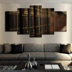 Imagem de Quadro Decorativo Direito Livros 63x130mt em Tecido