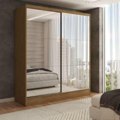 Imagem de Guarda-Roupa Solteiro Swift 2 Portas 2 Gavetas com Espelho Cinamomo - Panorama Móveis
