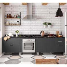 Imagem de Cozinha Compacta Bartira Rubi com 2 Portas, 5 Gavetas e 1 Prateleira - 280,3cm de largura