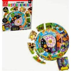 Imagem de Jg Quebra Cabeça Hist do Mundo Montessori-brincadeira de Crianca