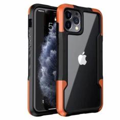 Imagem de Capa de telefone à prova de choque para iPhone 12 11 13 Pro Max X XR Capa transparente para iPhone 7 8 Plus 11 12 13 Hard PC Soft TPU Full Cover, laranja, para iPhone SE 3