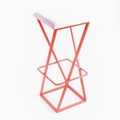 Imagem de Banqueta Z Alta Industrial 70cm Com Armação De Metal - Automac Decor