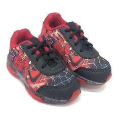 Imagem de Tênis Infantil Menino Homem Aranha Personagem Luz que Acende - Pe leve