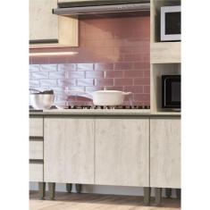 Imagem de Balcão Para Cozinha Com Tampo 2 Portas 1 Prateleira Greta - Irm