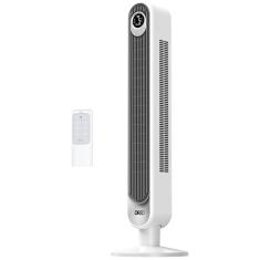 Imagem de Ventilador de Torre Sem Lâminas com 4 Modos, 6 Velocidades, Silencioso, Temporizador de 12H, Display LED, Controle Remoto, 110V, Dreo, Branco