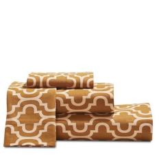 Imagem de Jogo de lençol de cama de treliça de algodão escovado de flanela, macio, quente, lençóis geométricos modernos, decoração de quarto, 1 lençol de cima, 1 lençol com elástico alto, 1 fronha, solteiro GG,