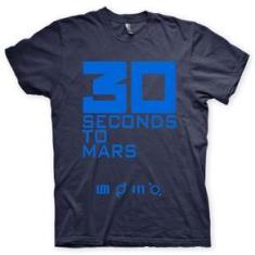 Imagem de Camiseta Thirty Seconds To Mars Marinho e  Claro em Silk 100% Algodão