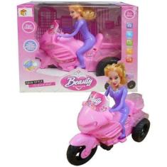 Imagem de Brinquedo Menina Motoqueira New Style Fashion Doll Com Luz E Som. - Dm