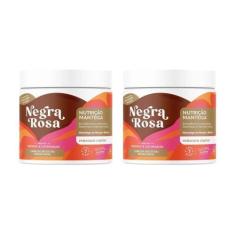Imagem de Mascara Capilar Negra Rosa 500g Nutriçao - Kit C/ 2un