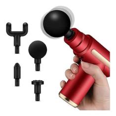 Imagem de Pistola Massageadora Eletrica Corporal De Fisioterapia VERMELHO