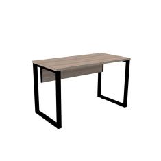 Imagem de Mesa De Escritório Pé Tubular Pe25 Em Mdp 90 X 60 Cm Noce Naturalle E Base Preta