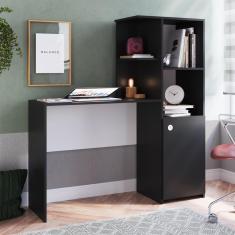 Imagem de Escrivaninha Com Estação De Trabalho Capri Preto