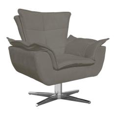 Imagem de Poltrona Giratória Opala Suede Marrom Rato