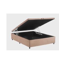 Imagem de Cama Box Baú Casal Blindado Suede Rosé - Imperium Do Sono