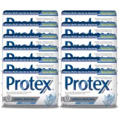 Imagem de Kit Sabonete em Barra Protex Limpeza Profunda 85g com 12 unidades