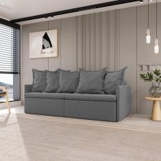 Imagem de Sofá Retrátil e Reclinável 4 Lugares 240cm Dália Cabecasa Madeiramadeira Cinza