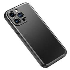 Imagem de KVIBEO Capa para iPhone 14/14 Pro/14 Pro Max/14 Plus, capa à prova de choque de liga de alumínio capa protetora de corpo inteiro resistente com proteção de lente de metal protetor de grau militar, preta, 14 Pro