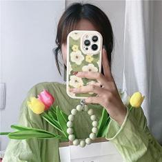 Imagem de Pulseira redonda de flores de pintura capa de telefone de couro para iPhone 13 12 11 Pro Max XS X XR 7 8 Plus Capa protetora de câmera, 1, para iphone X