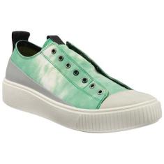 Imagem de Karl Lagerfeld Paris – Tênis masculino Tie Dye Lace Free Lowtop, Verde, 39