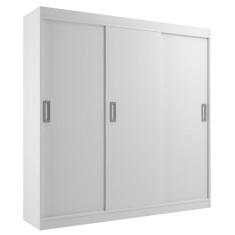 Imagem de Guarda Roupas Casal Lisboa 3 Portas De Correr E 2 Gavetas - Branco Branco