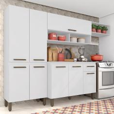 Imagem de Armário De Cozinha Modulada Tieli 4 Peças Branco - Móveis Arapongas