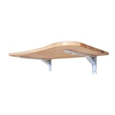 Imagem de Mesa abatible montada en la pared Mesa de comedor plegable Banco de trabajo Mesa de computadora Escritorio con estantes de almacenamiento Ahorro de espacio (A)