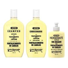 Imagem de Kit Sh+cond+creme Pentear Gota Dourada Fortalec Tradicional