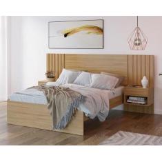 Imagem de Cama casal 100% mdf zara camarú - village móveis