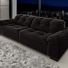 Imagem de Sofá Retrátil e Reclinável 2 Lugares 220 Cm Pérola Veludo - Denken