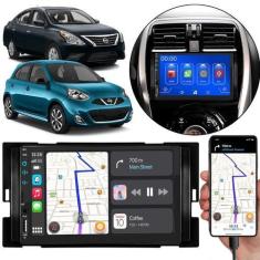 Imagem de Kit Multimídia Mp5 Versa March 2014 A 2020 7 Pol Touch-screen Carplay 