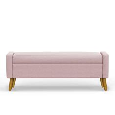 Imagem de Recamier Bau Paris 1,60m Suede Rosa Bebe - Inova Decor