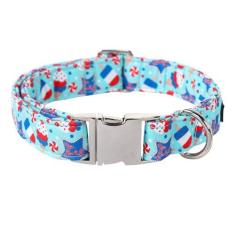 Imagem de Coleira para cães Maca Bates 4 de julho com coleira atriótica ajustável para cães pequenos, acessórios para o Dia da Independência, presente para filhotes pequenos, médios e grandes GG