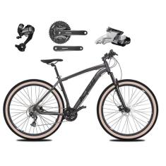 Imagem de Bicicleta Aro 29 Ksw Xlt 27v Câmbios Shimano Altus Freios Hidráulicos Garfo Com Trava Pneu Bege - Grafite