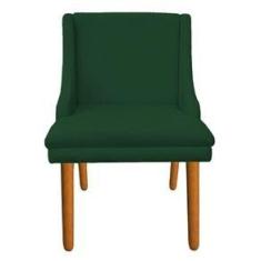 Imagem de Kit 8 Cadeiras de Jantar Suede Pés Palito Verde