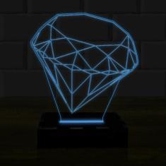 Imagem de Luminária Led 3D Diamante Abajur