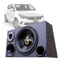 Imagem de Caixa Som Automotivo Trio Completa Subwoofer Fiat Argo