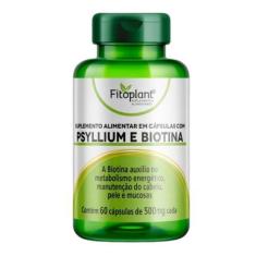 Imagem de Psyllium E Biotina 500Mg 60 Caps - Fitoplant