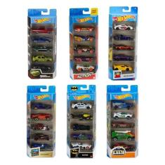 Imagem de Pack 5 carrinhos hot wheels 1:64 miniatura mattel