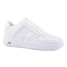 Imagem de Tênis Estilo Retrô Sneaker Runway Sportwear Feminino Tamanho:35;Cor:Branco e Branco