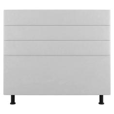 Imagem de Cabeceira Cama Box Casal King Size Malik 195cm Sintético Branco - Abmaza