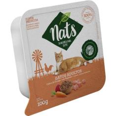 Imagem de Ração Úmida Nats Cubos de Frango com Vegetais para Gatos Adultos - 100 g