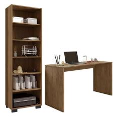 Imagem de Mesa para Computador Gávea e Livreiro Office Freijó - Móveis Leão