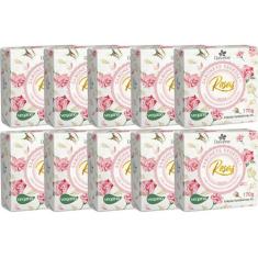 Imagem de 10un Sabonete Vegetal Rosas 170g Davene Rosas