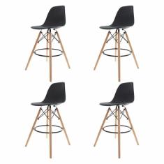 Imagem de Kit 04 Banquetas Altas Eames Charles Eiffel