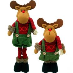 Imagem de Boneco Decorativo Alce Scoth Pernas Ajustáveis Enfeite 50m