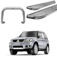 Imagem de Kit Quebra mato+Estribo Chapa CROMADO TR4 todos os anos