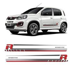 Imagem de Kit Adesivo Faixa Lateral Fiat Uno Sporting 2017/ Mod Original