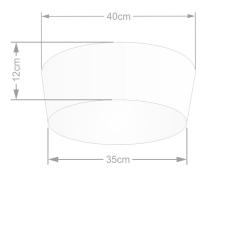 Imagem de Plafon Cone Md-3003 Cúpula Em Tecido 12/40X35cm Branco - Bivolt