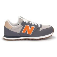 Imagem de Tenis Nb 500v2 Masculino, Calçados Masculino, Cinza/Laranja, 42